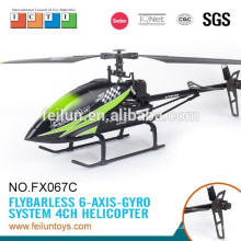 Mejor venta de 2.4G 4CH solo propulsor grande rc helicóptero gratis con el girocompás